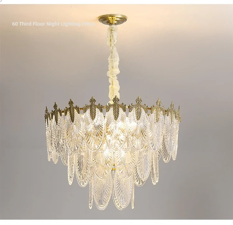Postmodern Luxury Crystal Ceiling Chandelier Luxury French Crystal Chandelier for Living Room Kitchen Villa glass Hanging Lamp