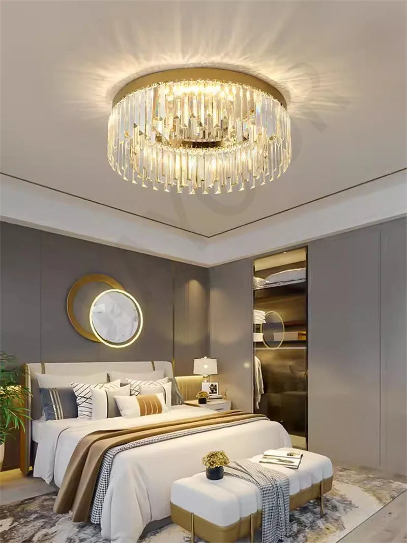 Modern Ceiling Chandelier Crystal Nordic Ceiling Lamps Bedroom Decoration Living Room Lighting Pendant Light LED Light Lustre