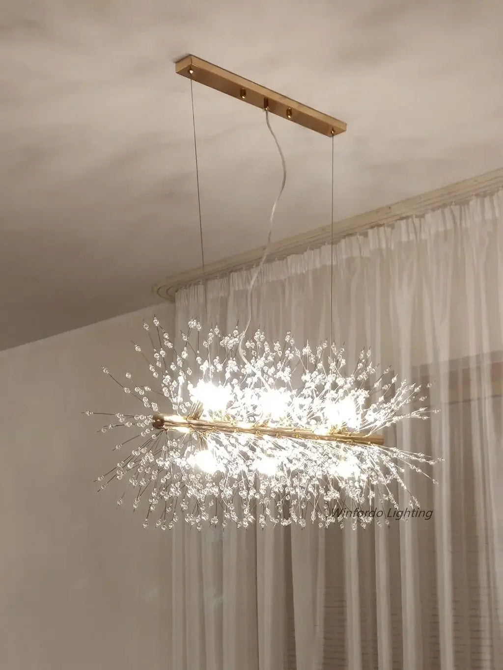 Minimalist Modern Crystal Chandelier Restaurant Dandelion Light Luxury Living Room Crystal Lamp Chandeliers  Pendant Light home