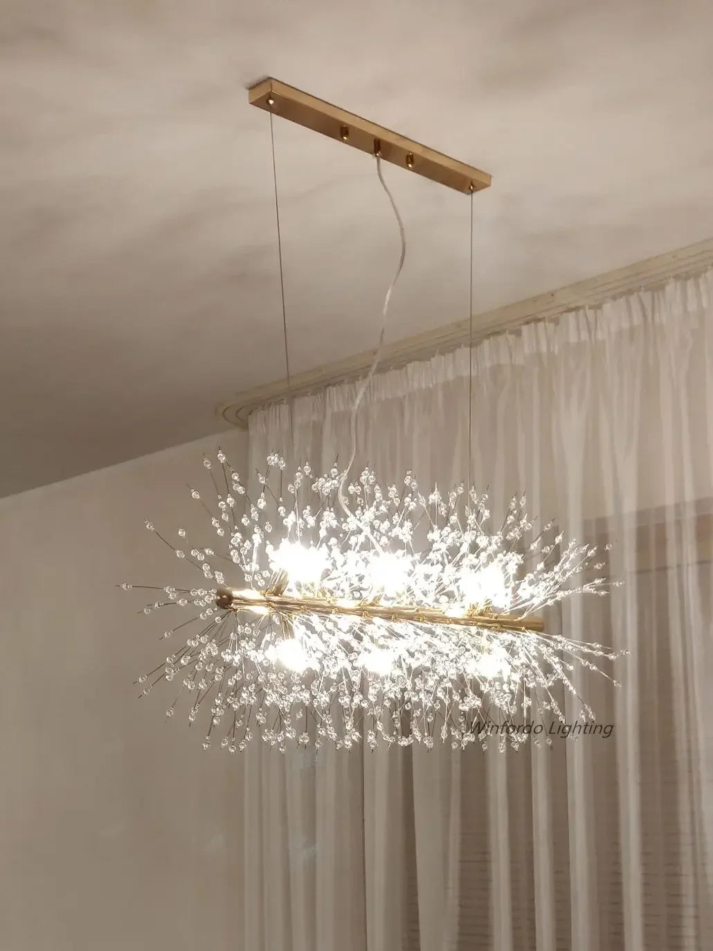 Minimalist Modern Crystal Chandelier Restaurant Dandelion Light Luxury Living Room Crystal Lamp Chandeliers  Pendant Light home