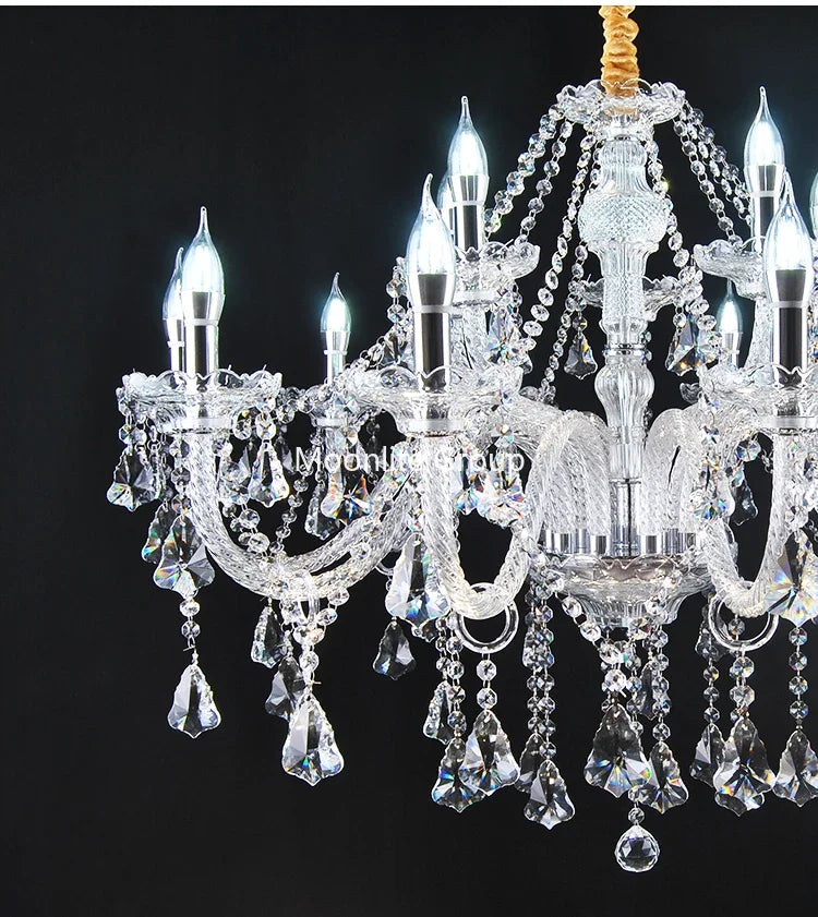 Crystal Modern Chandelier with Luxurious Luster, K9 High-quality Clear Crystal Lamp, Living Room, Auditorium Decoration Light