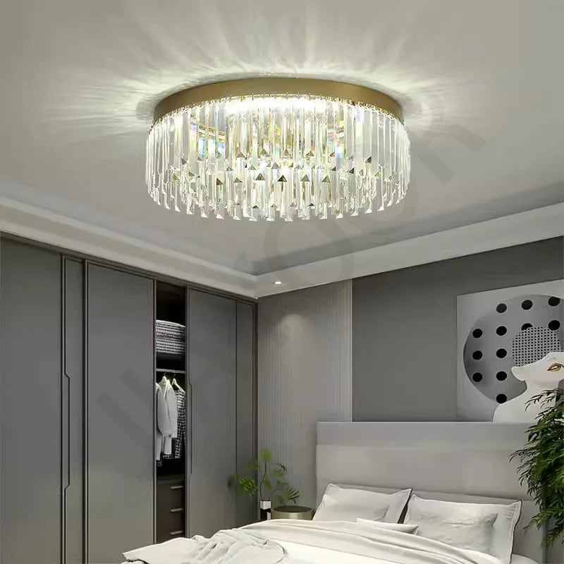 Modern Ceiling Chandelier Crystal Nordic Ceiling Lamps Bedroom Decoration Living Room Lighting Pendant Light LED Light Lustre