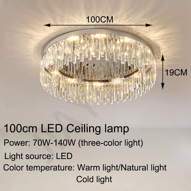 Modern Ceiling Chandelier Crystal Nordic Ceiling Lamps Bedroom Decoration Living Room Lighting Pendant Light LED Light Lustre