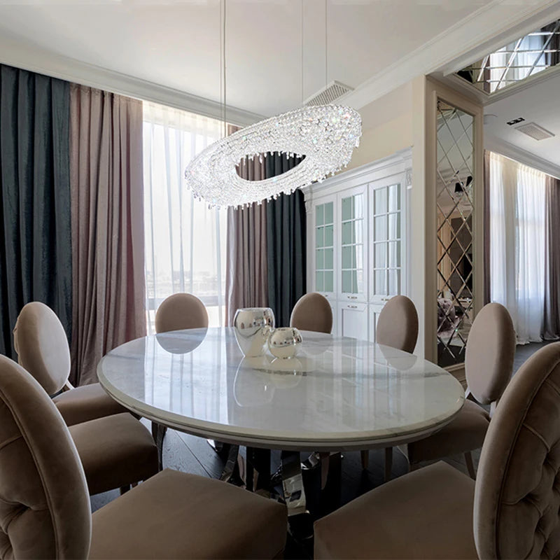 Modern Crystal Chandelier Lighting For Living Room Luxury Gold Hanging Lamp For Foyer Hall Lobby Large Hanging Light Fixture