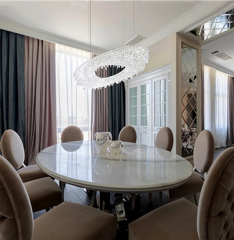 Modern Crystal Chandelier Lighting For Living Room Luxury Gold Hanging Lamp For Foyer Hall Lobby Large Hanging Light Fixture
