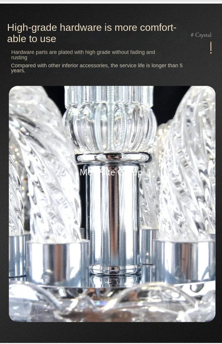 Crystal Modern Chandelier with Luxurious Luster, K9 High-quality Clear Crystal Lamp, Living Room, Auditorium Decoration Light
