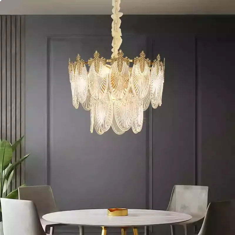 Postmodern Luxury Crystal Ceiling Chandelier Luxury French Crystal Chandelier for Living Room Kitchen Villa glass Hanging Lamp