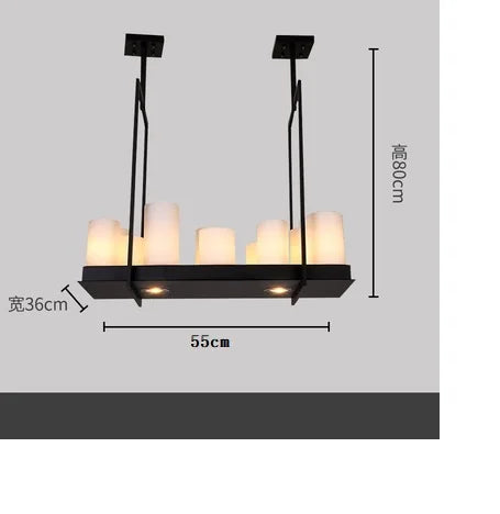 Candle chandelier Nordic LED industrially retro lamp Glass Lights for Living Room Home Decor Kitchen Hanging Bar dining table de