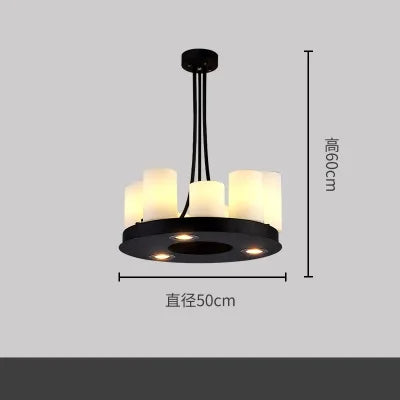 Candle chandelier Nordic LED industrially retro lamp Glass Lights for Living Room Home Decor Kitchen Hanging Bar dining table de