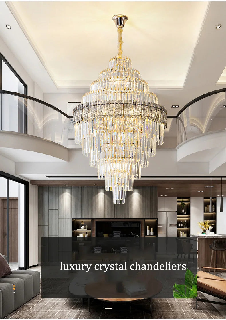 Luxury Crystal Chandelier Ceiling Lights Modern Chandeliers for Living Room Home Decoration Ceiling Pendant Lamp Żyrandol Lustre