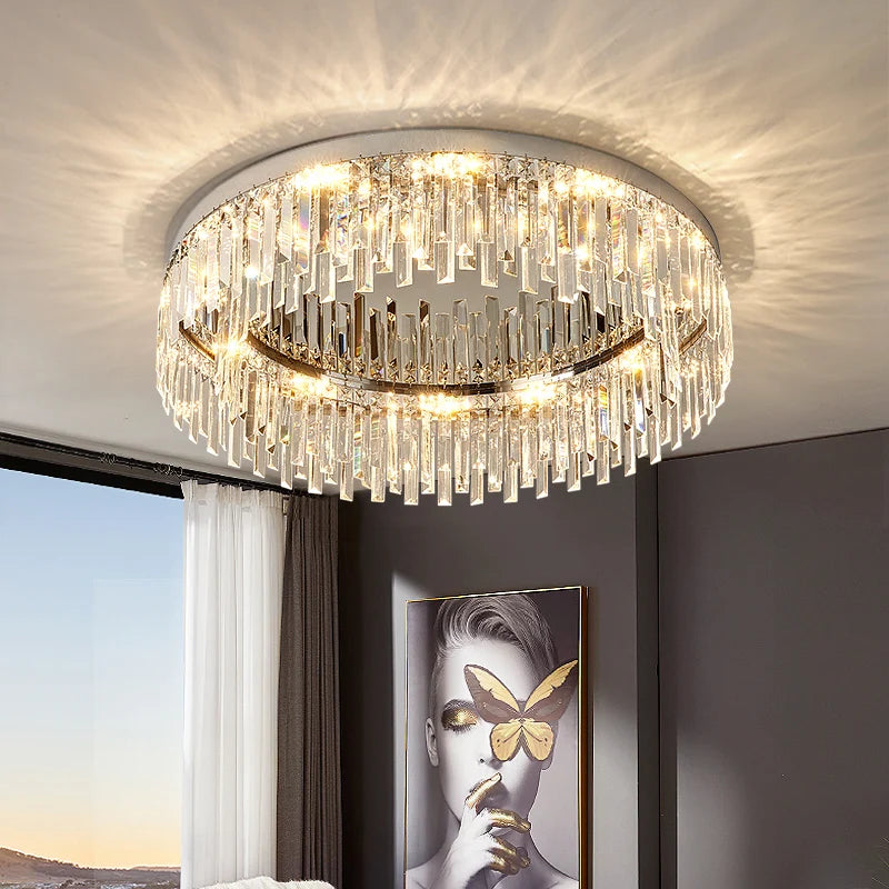 Modern Ceiling Chandelier Crystal Nordic Ceiling Lamps Bedroom Decoration Living Room Lighting Pendant Light LED Light Lustre