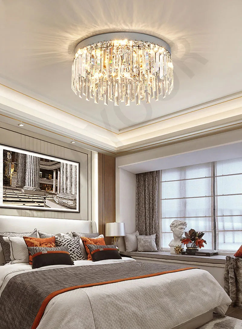 Modern Ceiling Chandelier Crystal Nordic Ceiling Lamps Bedroom Decoration Living Room Lighting Pendant Light LED Light Lustre