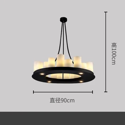 Candle chandelier Nordic LED industrially retro lamp Glass Lights for Living Room Home Decor Kitchen Hanging Bar dining table de