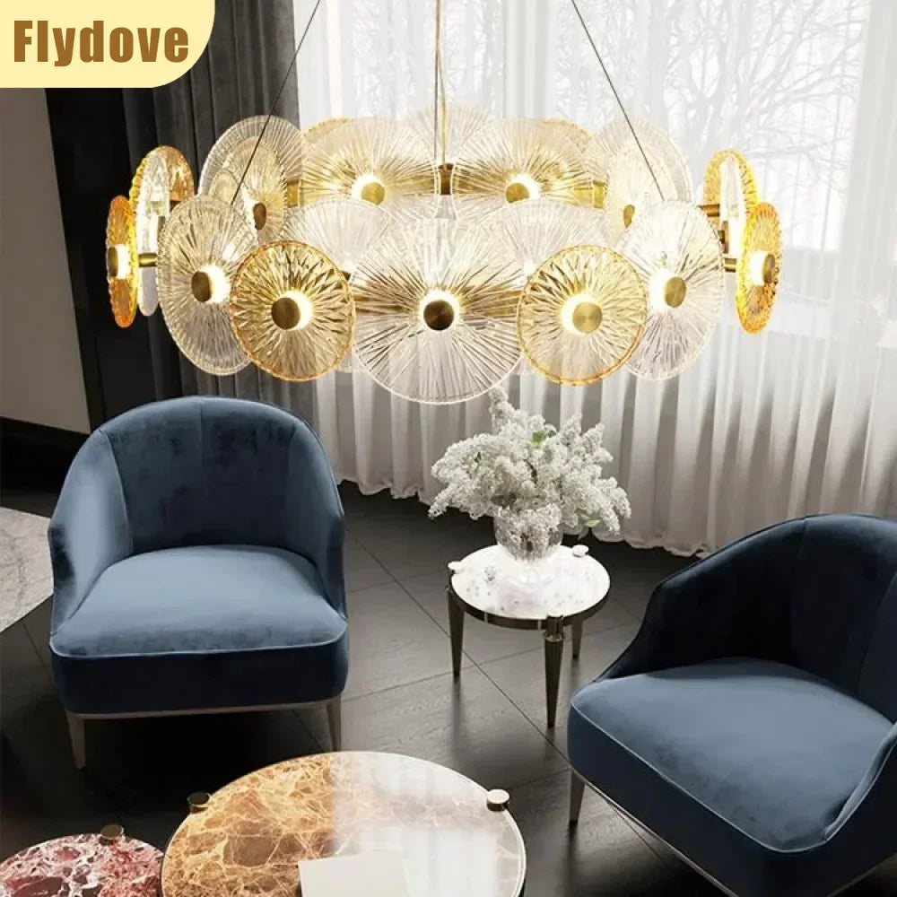 Postmodern Luxury Crystal Chandelier Living Room Dining Room LED Lighting Fixtures Indoor Lighting Decoration