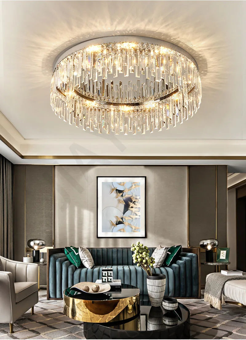 Modern Ceiling Chandelier Crystal Nordic Ceiling Lamps Bedroom Decoration Living Room Lighting Pendant Light LED Light Lustre