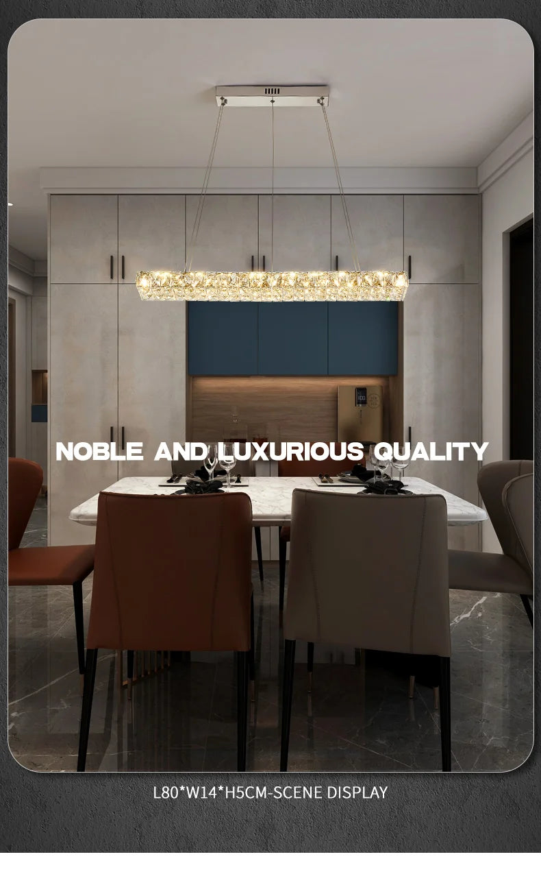 Modern Art Decor Led Chandelier Lighting Crystal Led Pendant Chandelier Lamp Living Room Dining Room Hanging Lights Luminaire