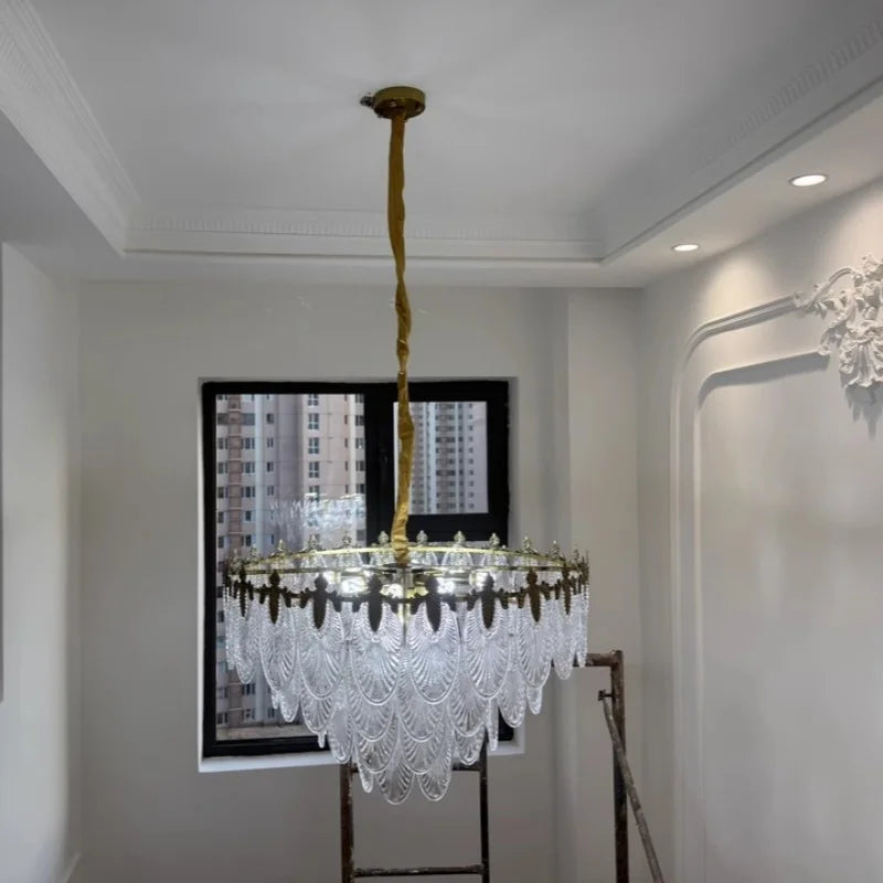Postmodern Luxury Crystal Ceiling Chandelier Luxury French Crystal Chandelier for Living Room Kitchen Villa glass Hanging Lamp