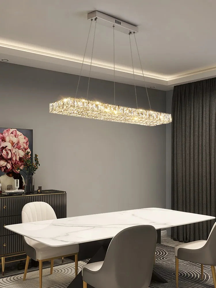 Modern Art Decor Led Chandelier Lighting Crystal Led Pendant Chandelier Lamp Living Room Dining Room Hanging Lights Luminaire