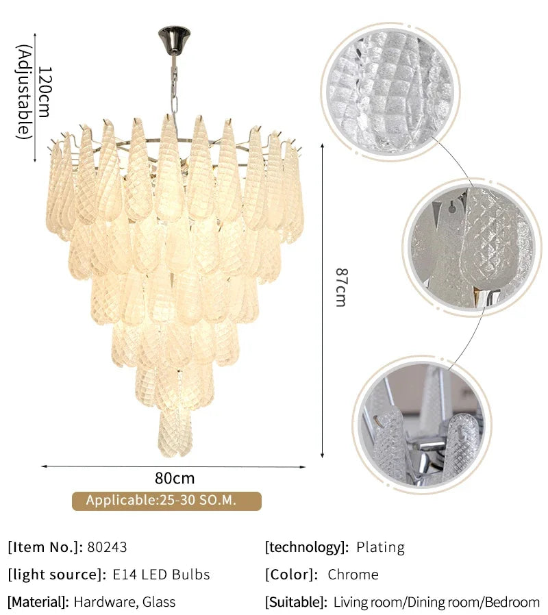 Luxury Crystal Chandelier For Living Room Led Home Decor Indoor Lighting Modern Kitchen Hanging Lamp Round Cristal Lustre