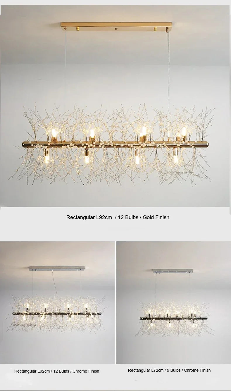 Minimalist Modern Crystal Chandelier Restaurant Dandelion Light Luxury Living Room Crystal Lamp Chandeliers  Pendant Light home