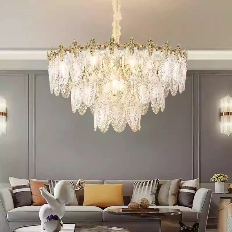 Postmodern Luxury Crystal Ceiling Chandelier Luxury French Crystal Chandelier for Living Room Kitchen Villa glass Hanging Lamp