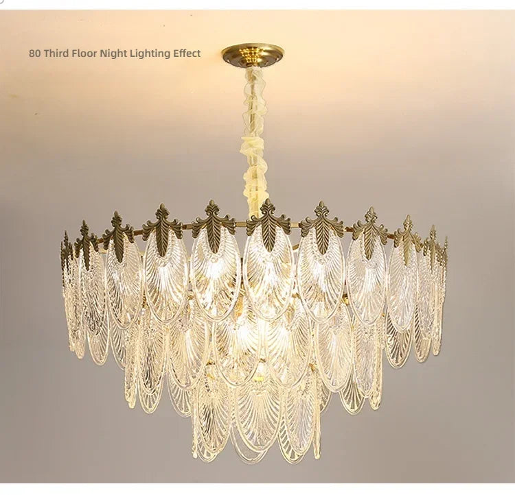 Postmodern Luxury Crystal Ceiling Chandelier Luxury French Crystal Chandelier for Living Room Kitchen Villa glass Hanging Lamp