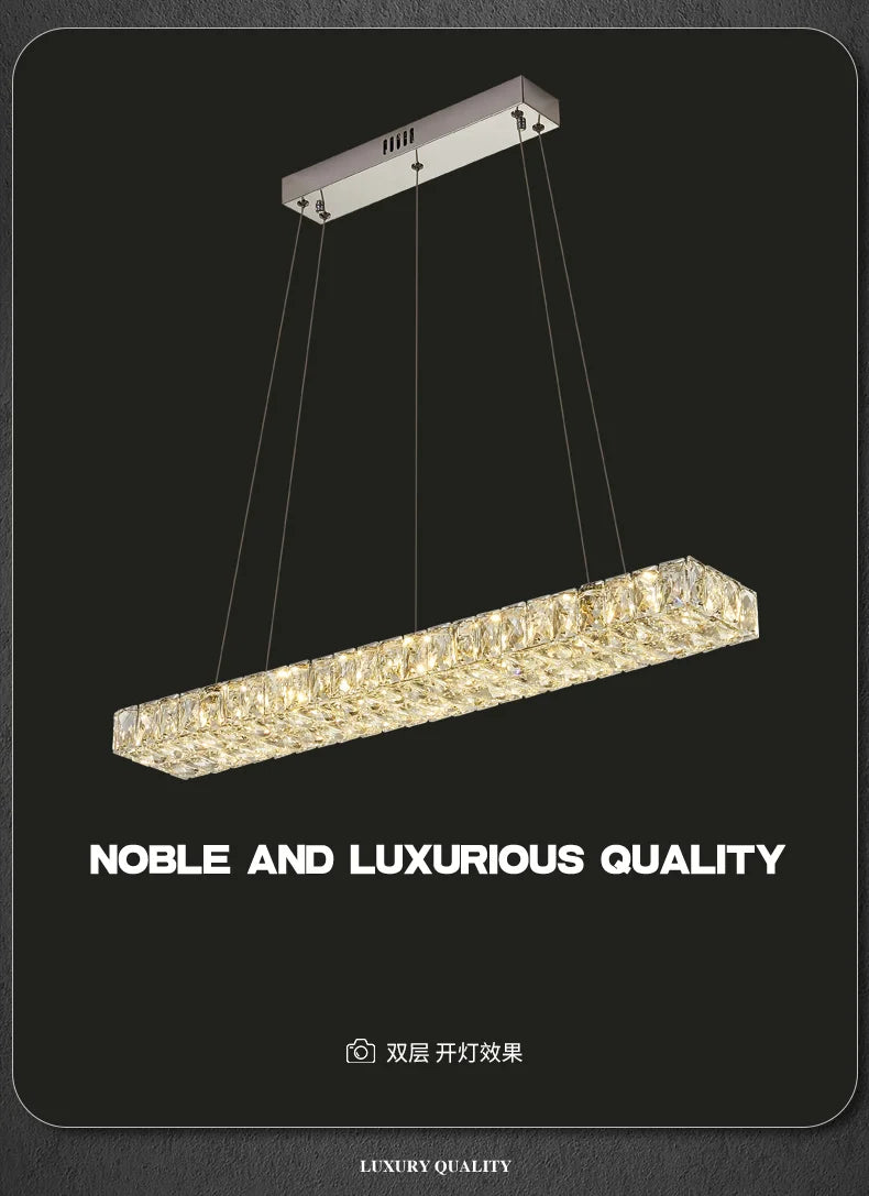 Modern Art Decor Led Chandelier Lighting Crystal Led Pendant Chandelier Lamp Living Room Dining Room Hanging Lights Luminaire