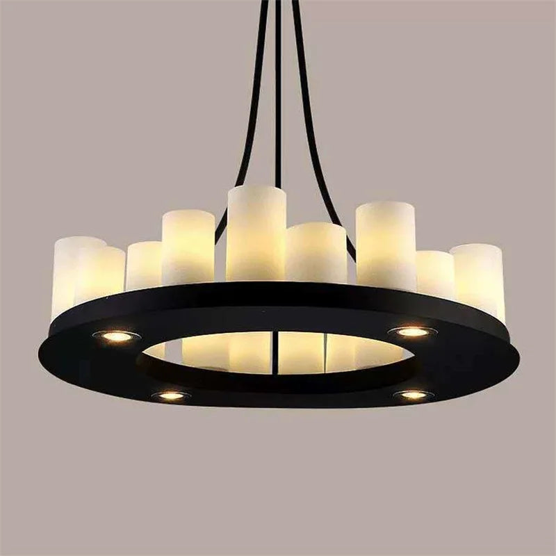 Candle chandelier Nordic LED industrially retro lamp Glass Lights for Living Room Home Decor Kitchen Hanging Bar dining table de