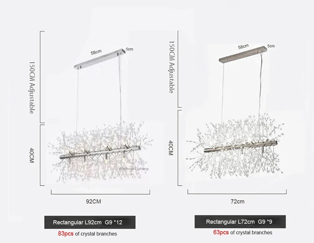Minimalist Modern Crystal Chandelier Restaurant Dandelion Light Luxury Living Room Crystal Lamp Chandeliers  Pendant Light home