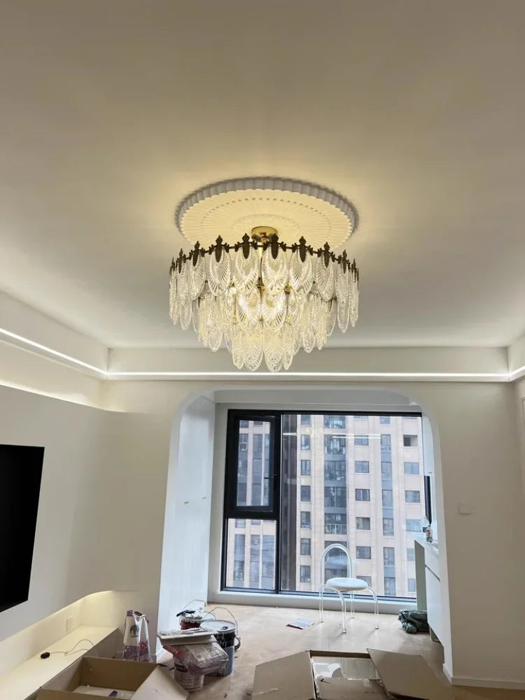 Postmodern Luxury Crystal Ceiling Chandelier Luxury French Crystal Chandelier for Living Room Kitchen Villa glass Hanging Lamp