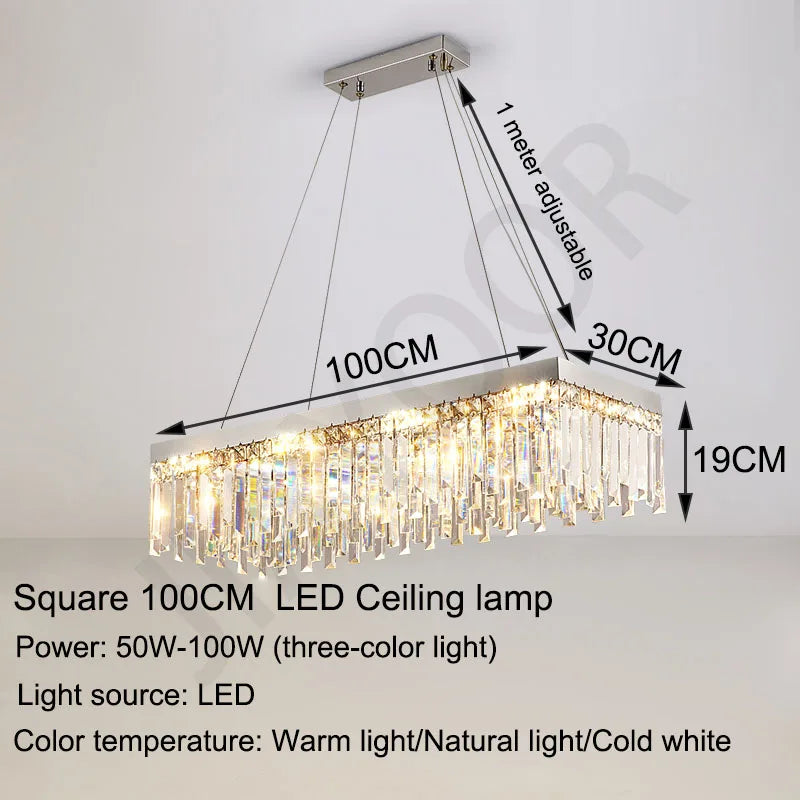 Modern Ceiling Chandelier Crystal Nordic Ceiling Lamps Bedroom Decoration Living Room Lighting Pendant Light LED Light Lustre