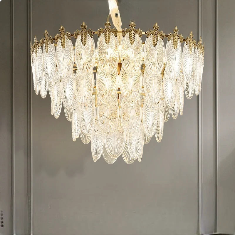 Postmodern Luxury Crystal Ceiling Chandelier Luxury French Crystal Chandelier for Living Room Kitchen Villa glass Hanging Lamp
