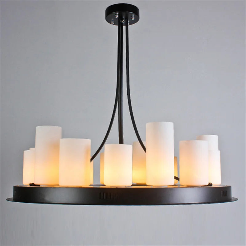 Candle chandelier Nordic LED industrially retro lamp Glass Lights for Living Room Home Decor Kitchen Hanging Bar dining table de