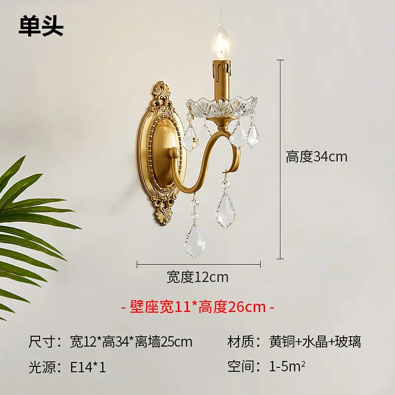 European Restaurant deco Copper LED Candle chandelier for Dining Room deco American Retro Pastoral Entrance kitchen hanging lamp