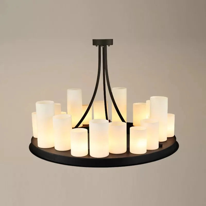Candle chandelier Nordic LED industrially retro lamp Glass Lights for Living Room Home Decor Kitchen Hanging Bar dining table de