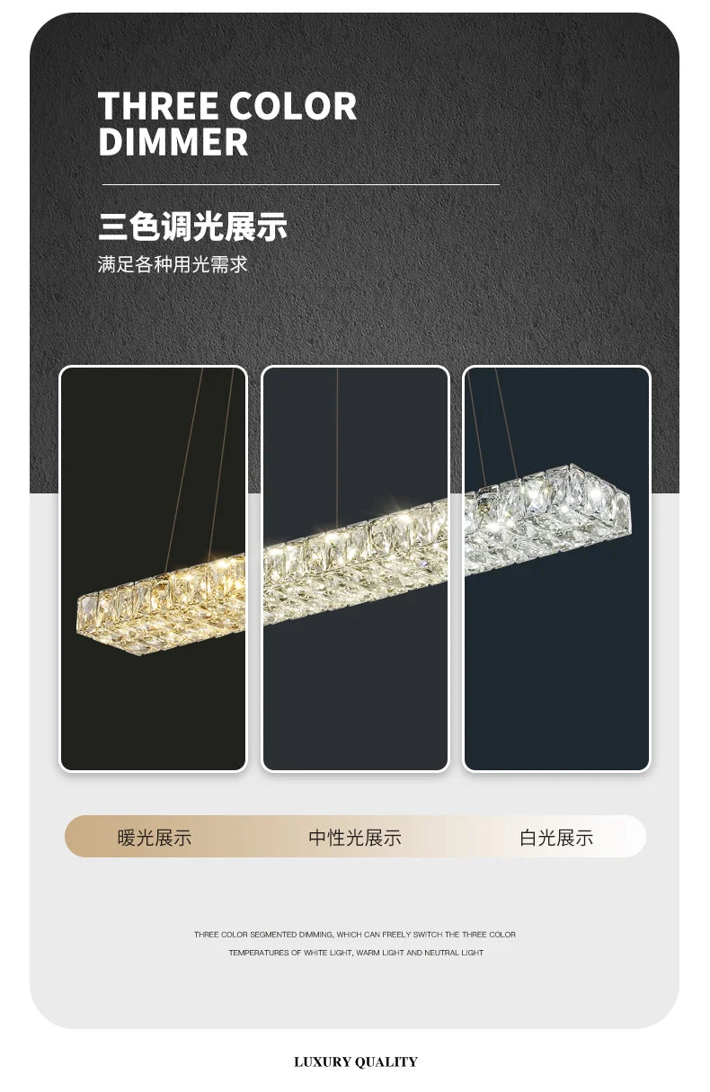 Modern Art Decor Led Chandelier Lighting Crystal Led Pendant Chandelier Lamp Living Room Dining Room Hanging Lights Luminaire