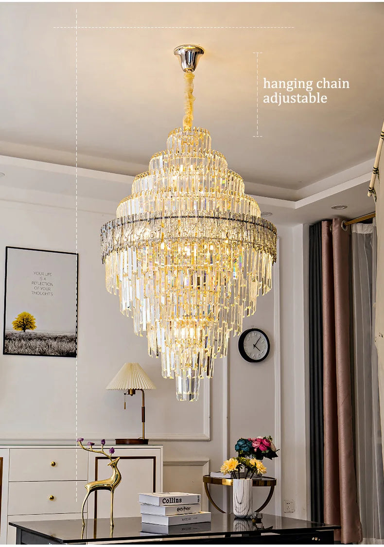 Luxury Crystal Chandelier Ceiling Lights Modern Chandeliers for Living Room Home Decoration Ceiling Pendant Lamp Żyrandol Lustre
