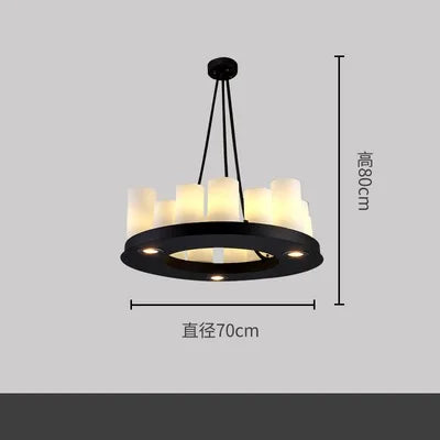 Candle chandelier Nordic LED industrially retro lamp Glass Lights for Living Room Home Decor Kitchen Hanging Bar dining table de