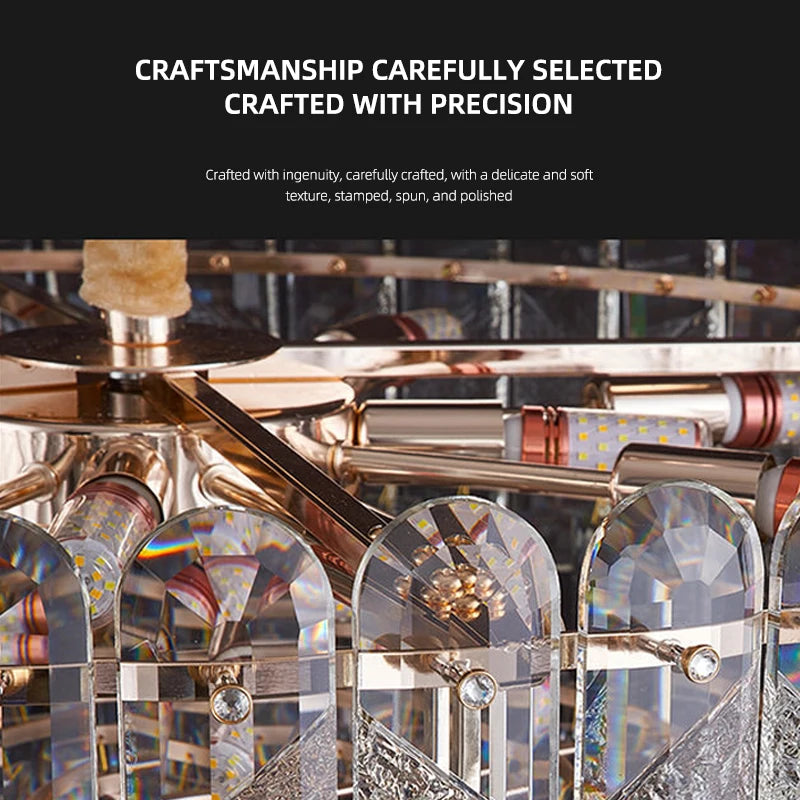 Crystal Chandelier for Dining Table Modern Pendant Light Lustre Suspension Lighting Indoor Living Room Luxury Hanging Lamp