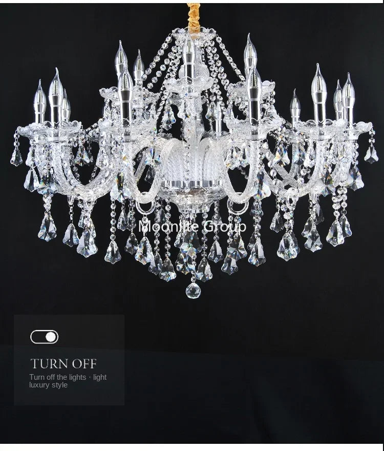 Crystal Modern Chandelier with Luxurious Luster, K9 High-quality Clear Crystal Lamp, Living Room, Auditorium Decoration Light