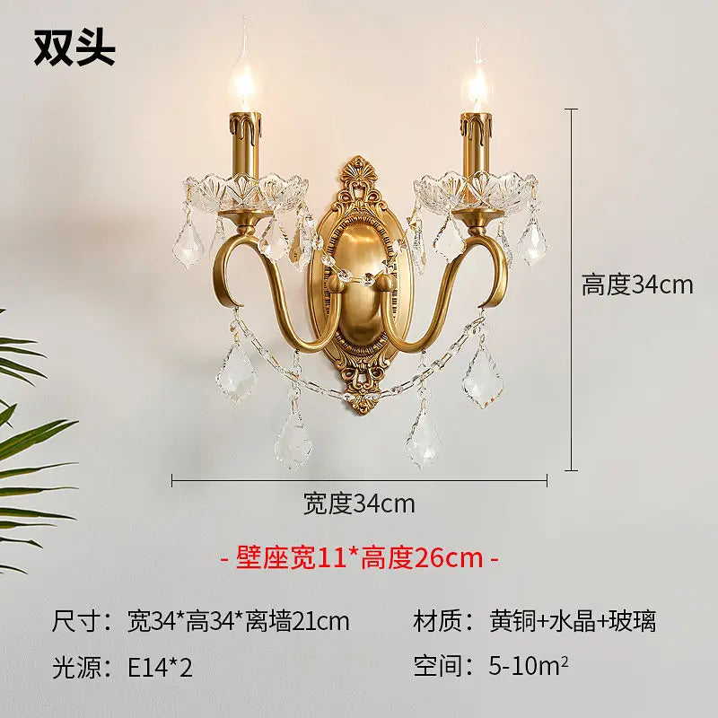 European Restaurant deco Copper LED Candle chandelier for Dining Room deco American Retro Pastoral Entrance kitchen hanging lamp