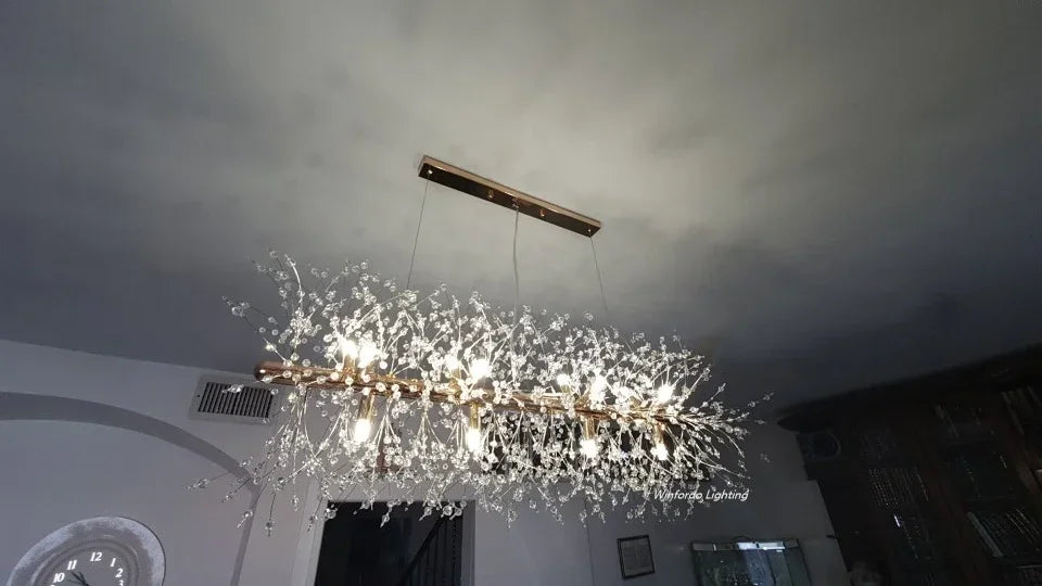 Minimalist Modern Crystal Chandelier Restaurant Dandelion Light Luxury Living Room Crystal Lamp Chandeliers  Pendant Light home