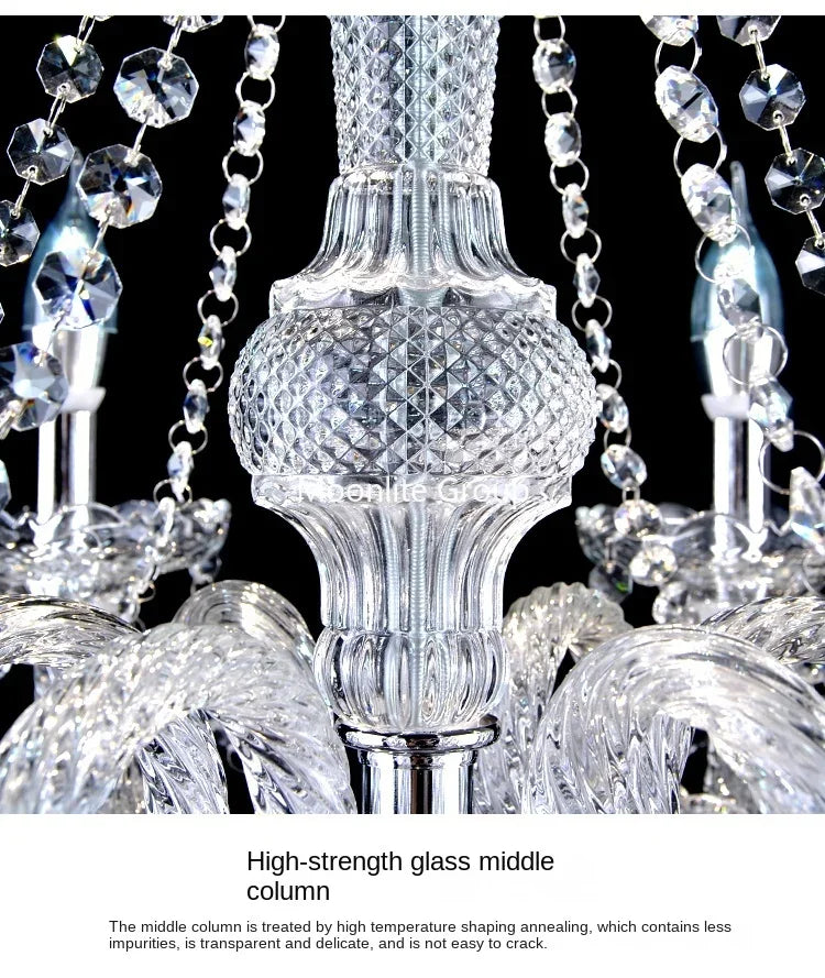 Crystal Modern Chandelier with Luxurious Luster, K9 High-quality Clear Crystal Lamp, Living Room, Auditorium Decoration Light