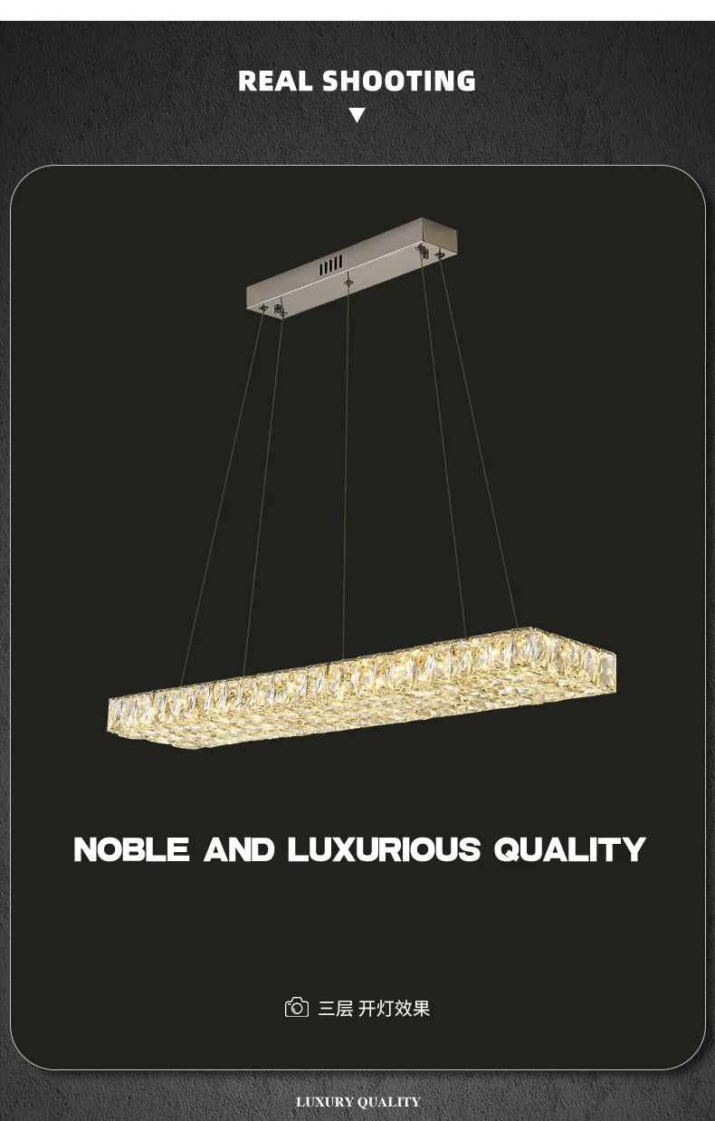 Modern Art Decor Led Chandelier Lighting Crystal Led Pendant Chandelier Lamp Living Room Dining Room Hanging Lights Luminaire