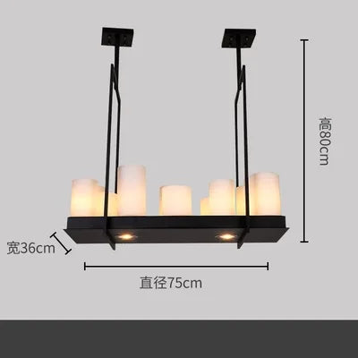 Candle chandelier Nordic LED industrially retro lamp Glass Lights for Living Room Home Decor Kitchen Hanging Bar dining table de