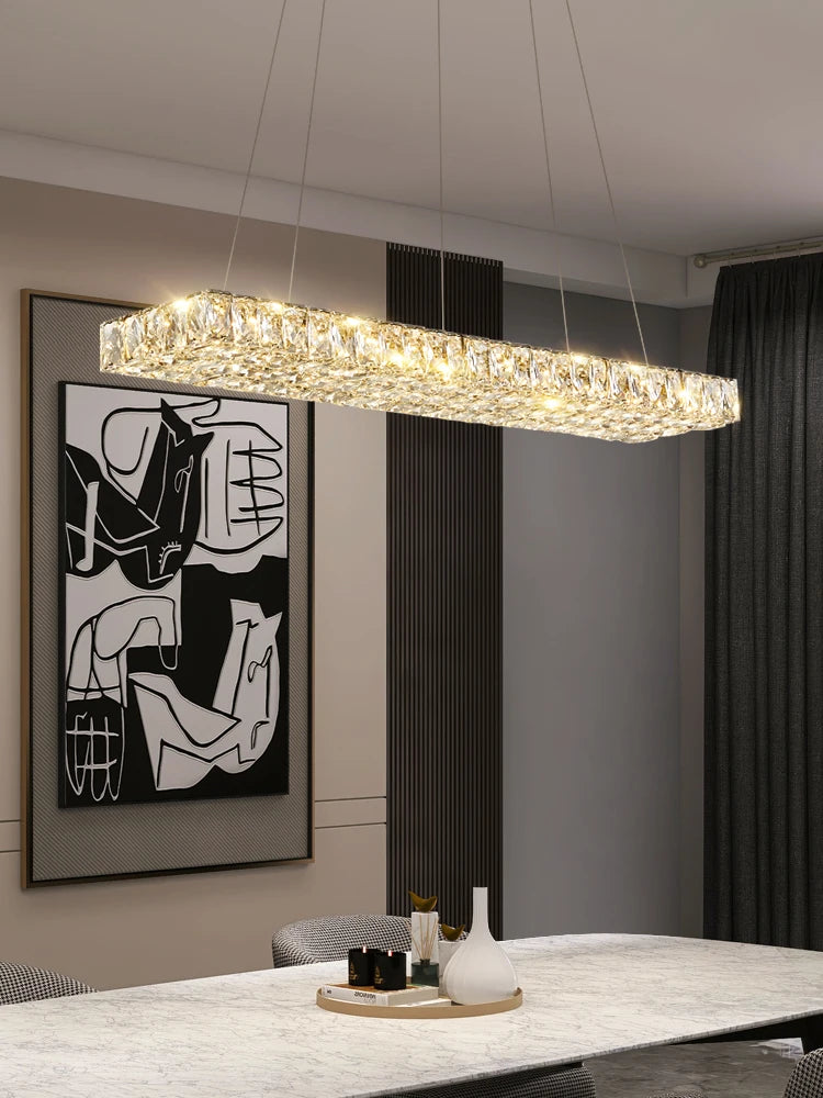 Modern Art Decor Led Chandelier Lighting Crystal Led Pendant Chandelier Lamp Living Room Dining Room Hanging Lights Luminaire