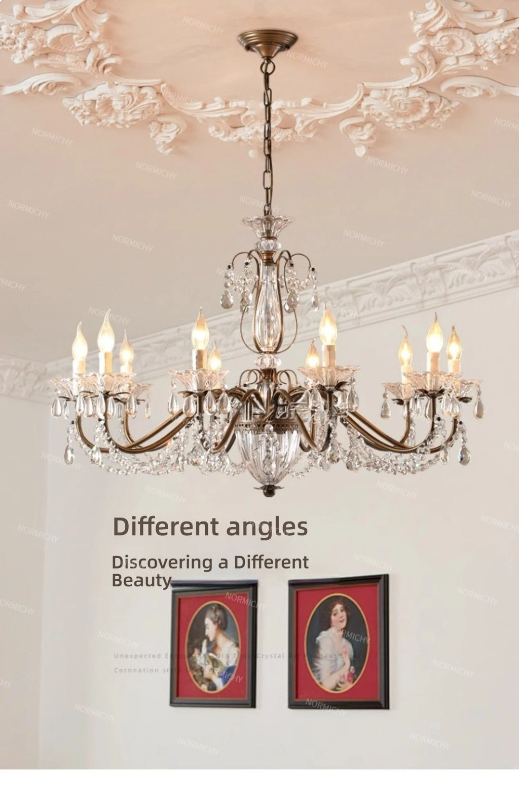 French Crystal Chandelier Retro Light Luxury Living Room Main Light 2025 New Candle High-End Dining Room Bedroom Light