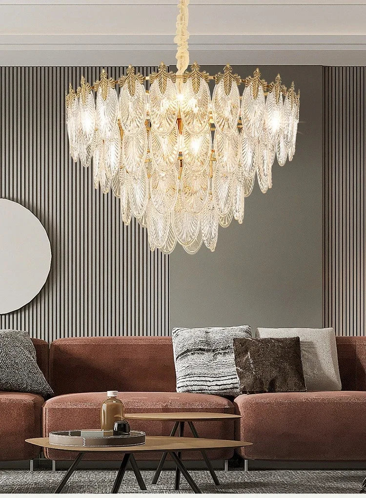 Postmodern Luxury Crystal Ceiling Chandelier Luxury French Crystal Chandelier for Living Room Kitchen Villa glass Hanging Lamp