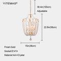 Crystal Chandelier Gold Dining Room Lighting White Wooden Beads Chandeliers For Staircase Kitchen Hallway French Country Lights