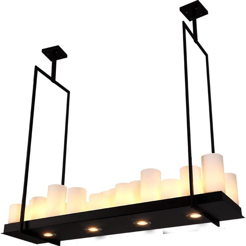 Candle chandelier Nordic LED industrially retro lamp Glass Lights for Living Room Home Decor Kitchen Hanging Bar dining table de